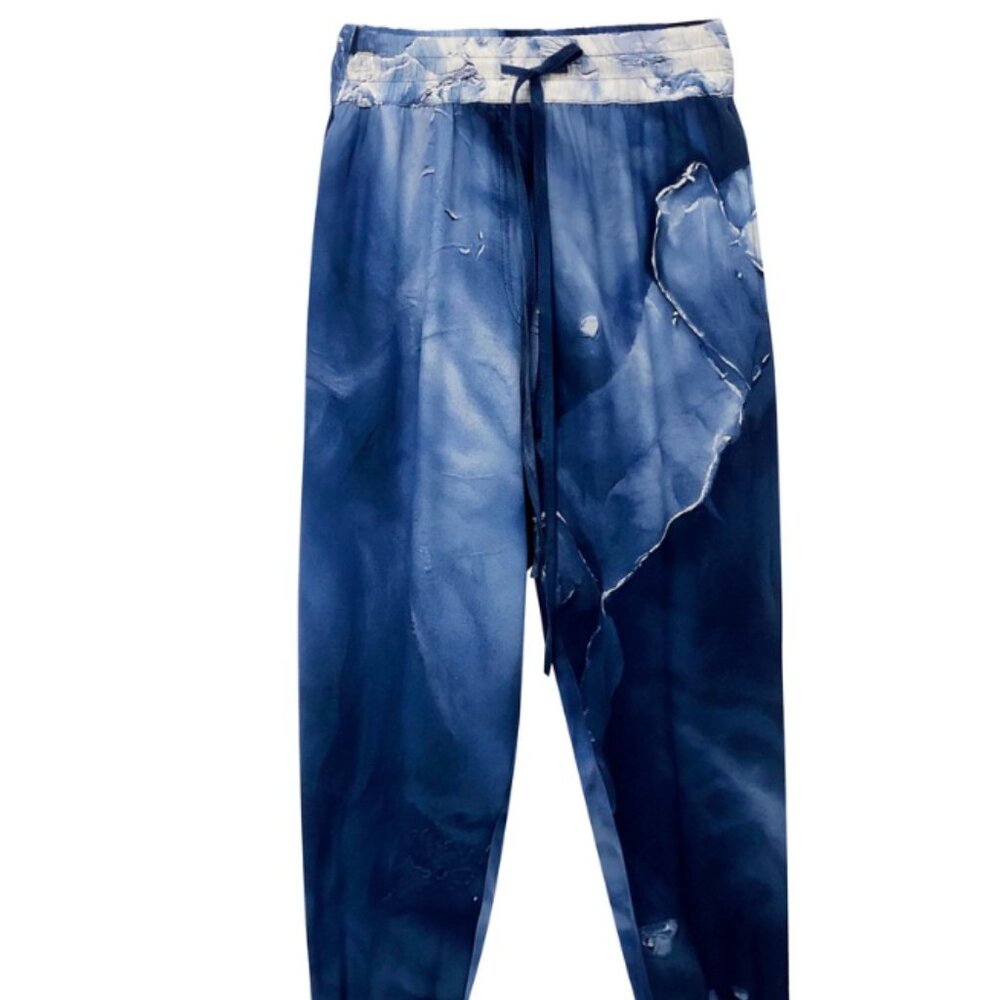 NWT Kes 100% silk joggers